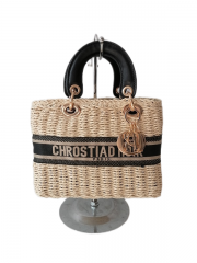 Portable straw bag ins wind summer vacation woven bag large capacity straw paper beach bag