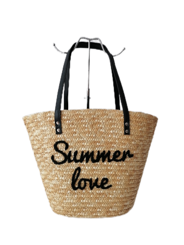 Wholesales Custom Logo Summer Straw Bag Shoulder Bag Soft Women Straw Beach Tote Bag