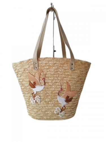 Wholesales Custom Logo Summer Straw Bag Shoulder Bag Soft Women Straw Beach Tote Bag