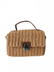 Summer beach handbags straw raffia purple money clutch purse wholesale clutch purse for women luxury casual