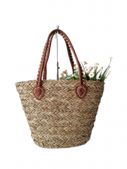 Wholesales Custom Logo Summer Straw Bag Shoulder Bag Soft Women Straw Beach Tote Bag