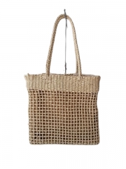 wholesale summer woman crochet letter straw paper handbag shoulder women tote beach bags