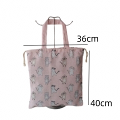 Hot Selling Customized Pattern Tote Durable Simple Shopping Handbag Drawstring Pull Rope Bag