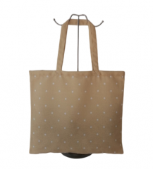 Wholesale Customized Pattern Eco Frendly Women Shopping Gift Tote Handbag Zipper Cotton Canvas Bag