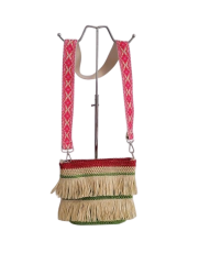 Recycled Shoulder Bag Customized Paper Straw Bags , Beach Shoulder Bags With Lining