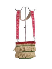 Recycled Shoulder Bag Customized Paper Straw Bags , Beach Shoulder Bags With Lining