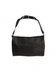 black color wholesale PU handle bag , customized design PU shoulder bag