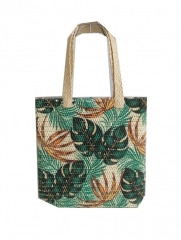 full color printing large space beach paper straw bag with lining , best price high quality lady paper straw bag