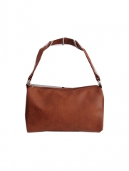 black color wholesale PU handle bag , customized design PU shoulder bag