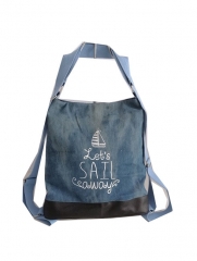 best price fashion cotton bag, jeans material shoulder bag