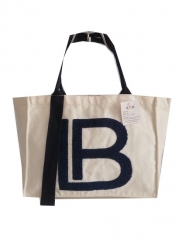 customized design canvas shopping bag with embroidery bag, lady shopping bag