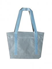 large size cotton canvas tote bag, lady shopping bag with zipper