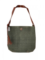 durable using customized design beach tote paper straw bag with lining