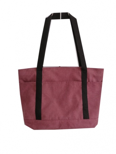 large size cotton canvas tote bag, lady shopping bag with zipper