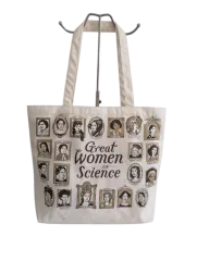 Large Space Cotton Canvas Tote Bag Reusable Using With Shopping Bag