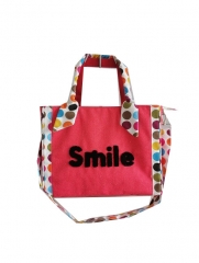Best price canvas material shoulder bags, long handle embroidery logo shopping bag