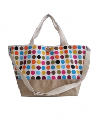 2025 large space cotton canvas tote bag with long handle