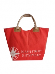 large space durable using cotton canvas bag, leisure canvas shopping bag