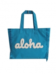 wholesale fashion cotton shopping bag with customized embroidery logo