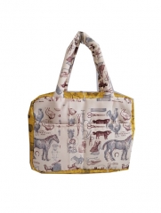 customized design polyester quilted bag with zipper , good quality quilted bag