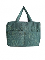 large space high quality quilted bag with customized design , full color printing quilted bag