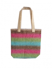 best price beach paper straw bag with lining , wholesale summer fashion paper bag