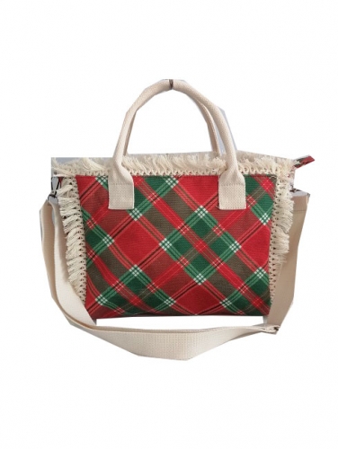 customized design full color printing canvas tote bag with long handle