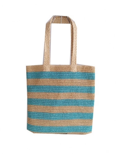 best price beach paper straw bag with lining , wholesale summer fashion paper bag
