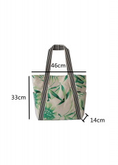 Full printing Fashion New Style Eco Friendly Cotton Canvas Large Capacity daily summer tote