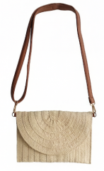 Handwoven Paper Raffia Shoulder Bag Raffia Women Clutch Straw Beach Tote Bag
