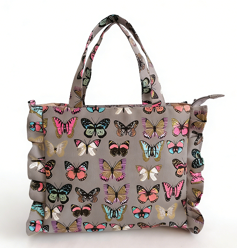 Bestselling Butterfly Design Eco-Friendly Large Capacity Canvas Cotton Tote Bag, Wholesale Hot-Selling Casual Summer Custom Printed Handbag