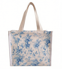 Wholesale customized print shoulder bag, hot selling canvas cotton shopping bag
