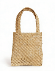 High quality lightweight woven straw totes, breathable mesh texture, durable for daily & beach use.