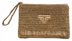 Wholesale custom straw clutch bags comfortable Fabric durable Makeup Bag For outdoor activities