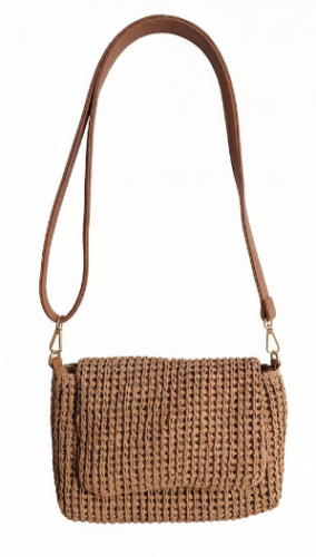Factory customized logo Raffia straw tote shoulder handbag Polyester bag paper straw beach bag with PU handle