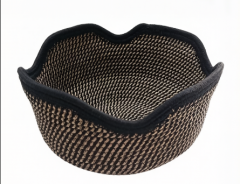Wholesale Durable Cute Scalloped-Edge Round Large-Space Cotton Rope Storage Basket