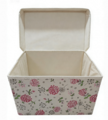 LOGO Print Square Laundry Basket with Handle