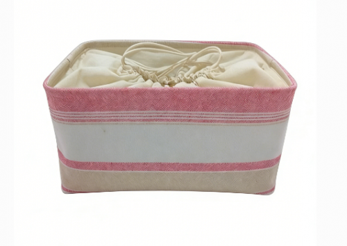 LOGO Print Square Laundry Basket with Handle