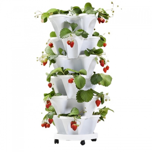 wholesale plastic stackable flower pots planters strawberry pots vertical garden