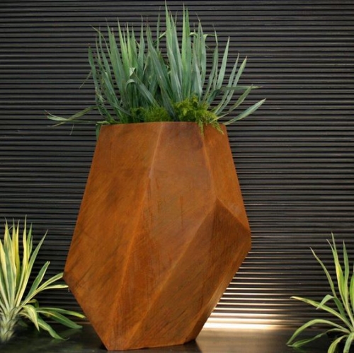 Garden Suppliers Metal Flower Pots Corten Steel Plant Pots Flower Planter