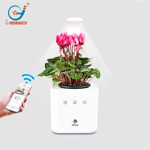 Smart home garden planter, Self watering smart mini plant pot, LED growing system and Remote system all control by mobile APP