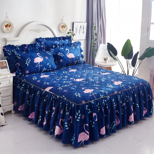 Practical Factory Made Durable Hot Sales Wholesale European Style Bed Cover With Skirt
