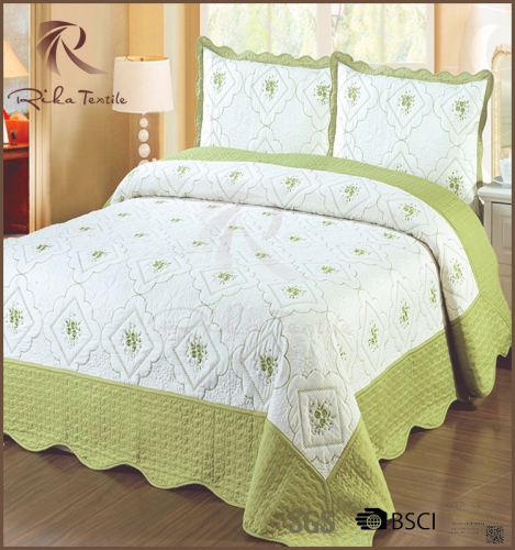 Wholesalers China bedspread set, good king size bed spread