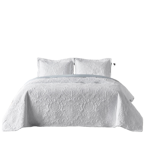 High Quality Beauty Designs Home Textile Double White 3Pcs Cooling Bedspread Set With Pillowcase