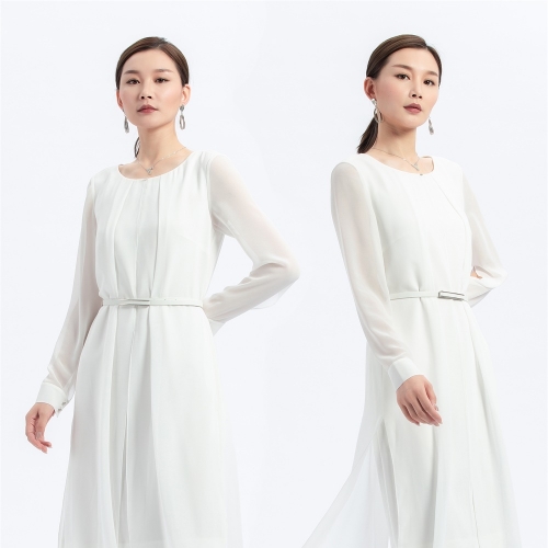 clothing women dress 2021 Hot Selling Fashion women's new loose retro long-sleeved elegant dress