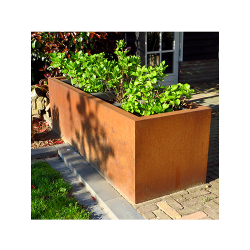 Customized Laser Cut  Metal Planter Garden Corten Steel Flower Pot