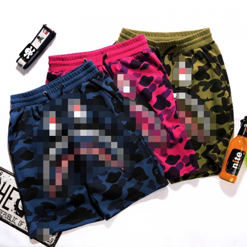 High quality Bapee shark Printing Camouflage mens sports shorts