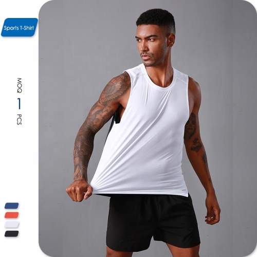 Custom men's blank quick dry sport running stringer vest bodybuilding clothing gym athletic tank tops