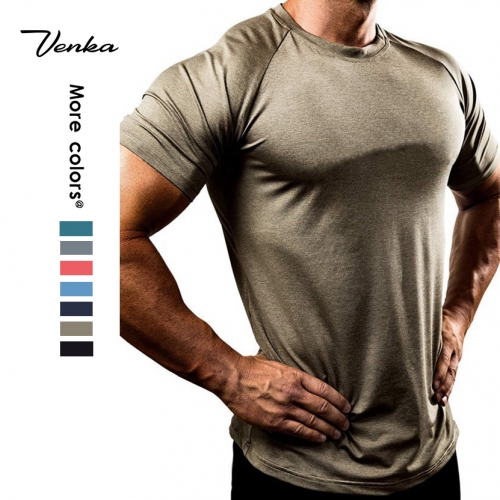 2020运动服男装上衣健美健身肌肉展示压缩紧身设计运动服男装衬衫