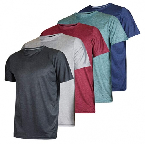 Online Shopping Clothing Men's Dry Moisture Wicking Active Athletic Performance Crew T-Shirt